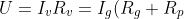 U=I_{v}R_{v}=I_{g}(R_{g}+R_{p})=U_{g}(1+\frac{R_{p}}{R_{g}})